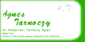 agnes tarnoczy business card